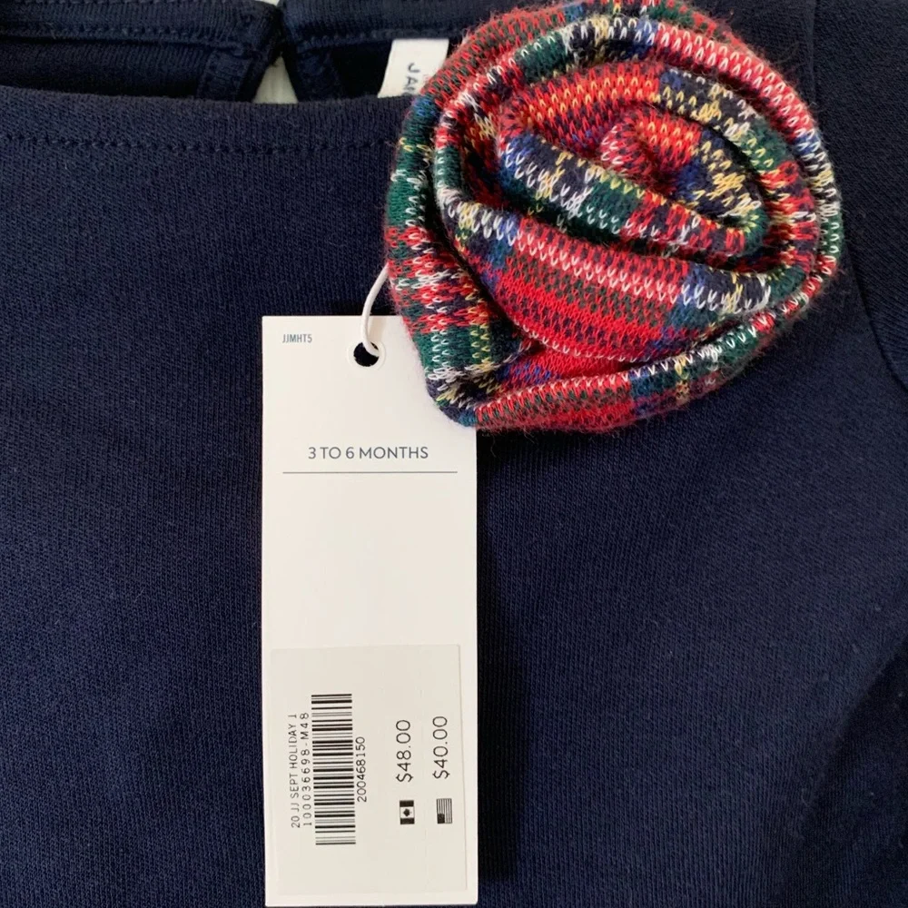 NWT Janie and Jack Baby Holiday Plaid Outfit, Tartan Leggings + Fur-Trim Top Set - Picture 3 of 9